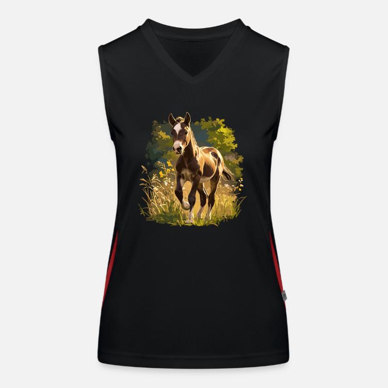 Chevaux Cheval Débardeur respirant contrasté Femme