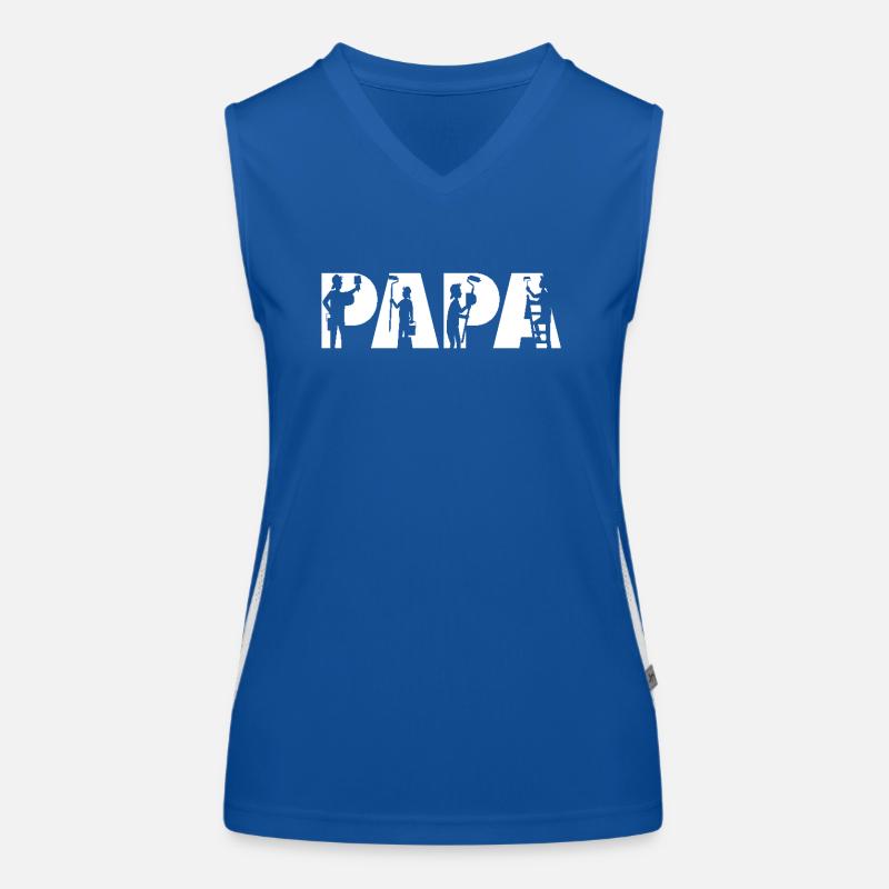 Papa Maler Silhouette Handwerker Design Funktionelles Kontrast-Tank Top für Frauen