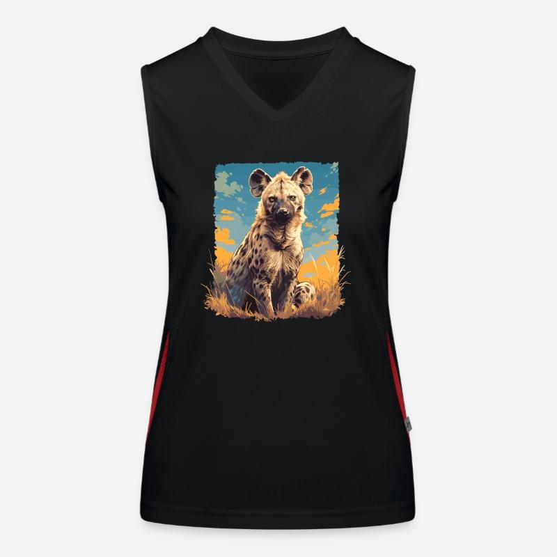 Hyänen Hyäne Funktionelles Kontrast-Tank Top für Frauen