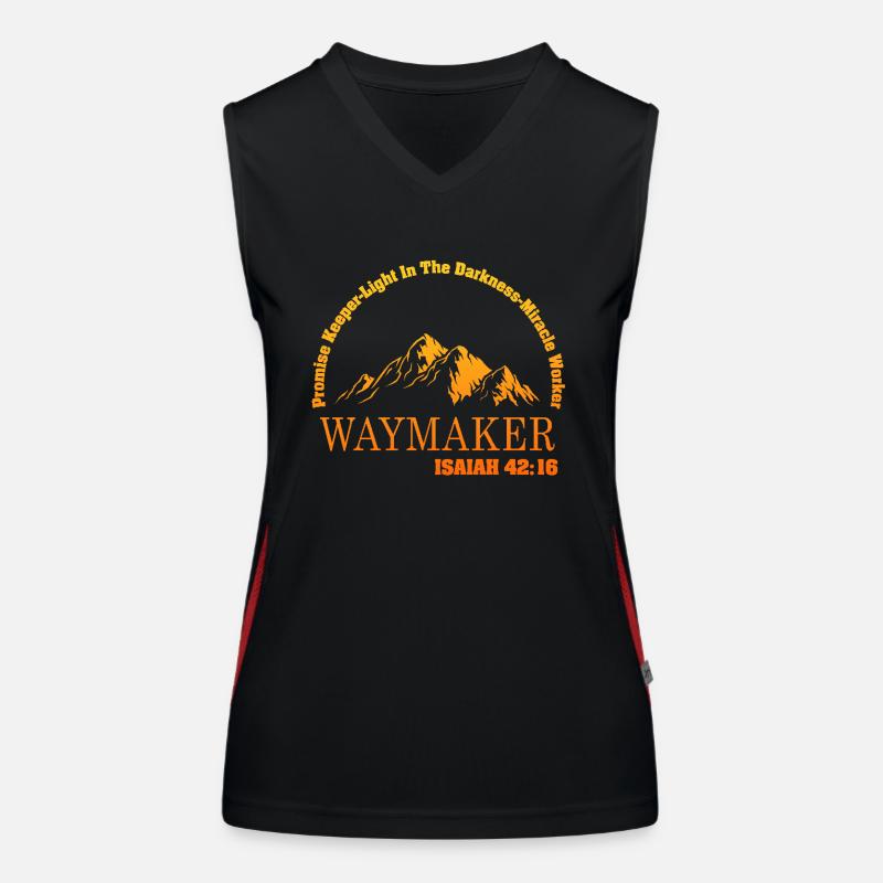 Waymaker Promise Keeper Miracle Worker Women's Functional Contrast Tank Top