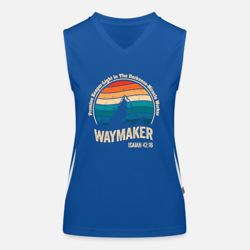 Waymaker Promise Keeper Miracle Worker Women's Functional Contrast Tank Top