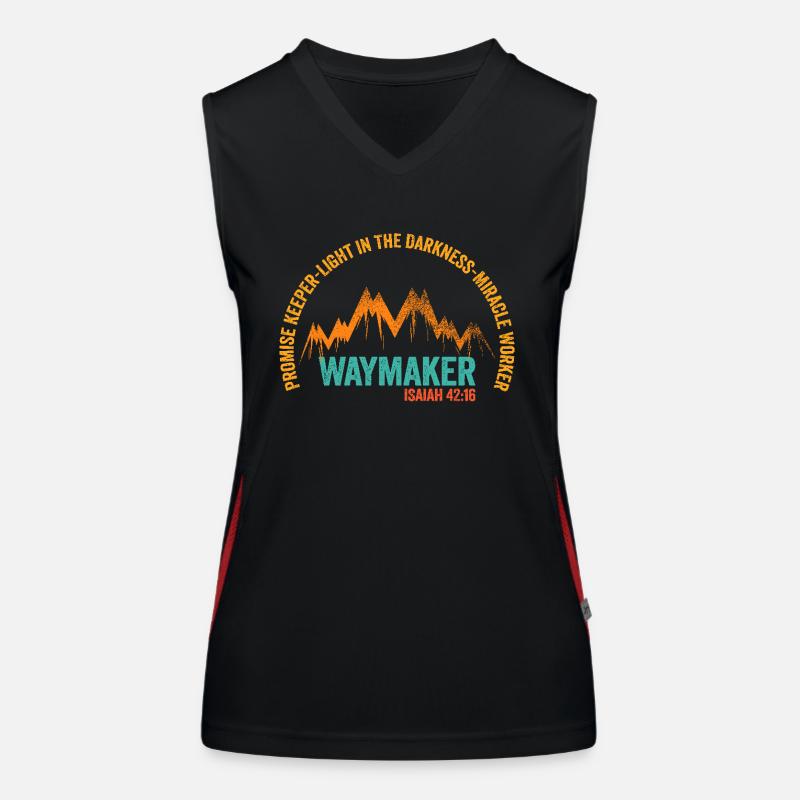 Waymaker Promise Keeper Miracle Worker Women's Functional Contrast Tank Top