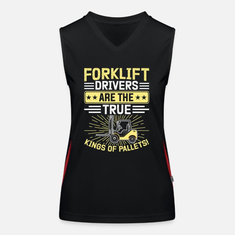 Forklift Driver Forklift Warehouse Worker Logistics Women's Functional Contrast Tank Top