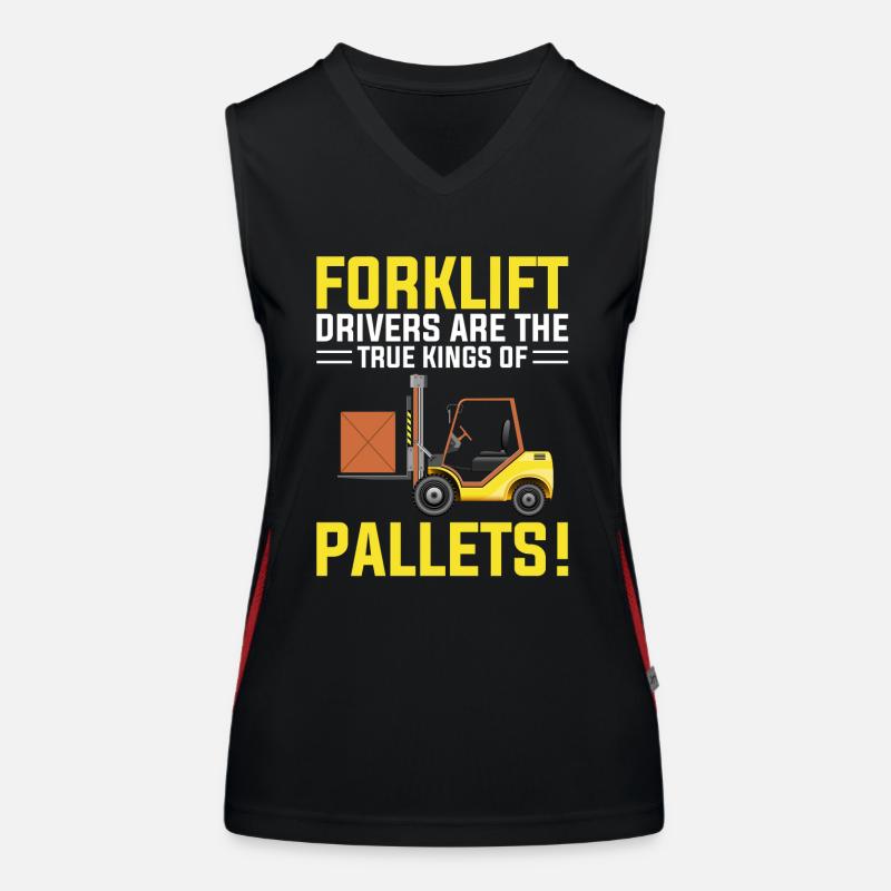 Forklift Driver Forklift Warehouse Worker Logistics Women's Functional Contrast Tank Top