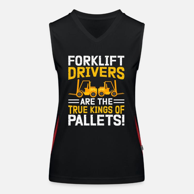 Forklift Driver Forklift Warehouse Worker Logistics Women's Functional Contrast Tank Top