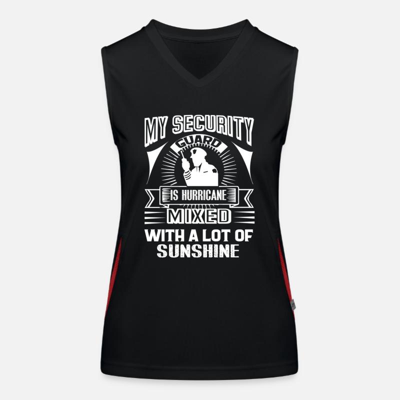 Security Guard My Security Guard Is Hurricane Women's Functional Contrast Tank Top