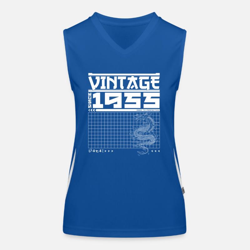 Drachengeist seit 1955 - 70. Geburtstag Samurai Funktionelles Kontrast-Tank Top für Frauen
