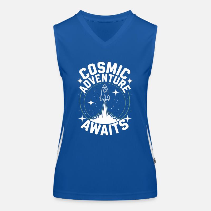 Space-themed players Cosmic Gaming Sci-fi Women's Functional Contrast Tank Top
