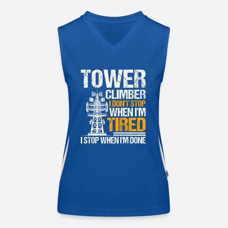 Industriekletterer Tower Climber Industrieklettern Funktionelles Kontrast-Tank Top für Frauen