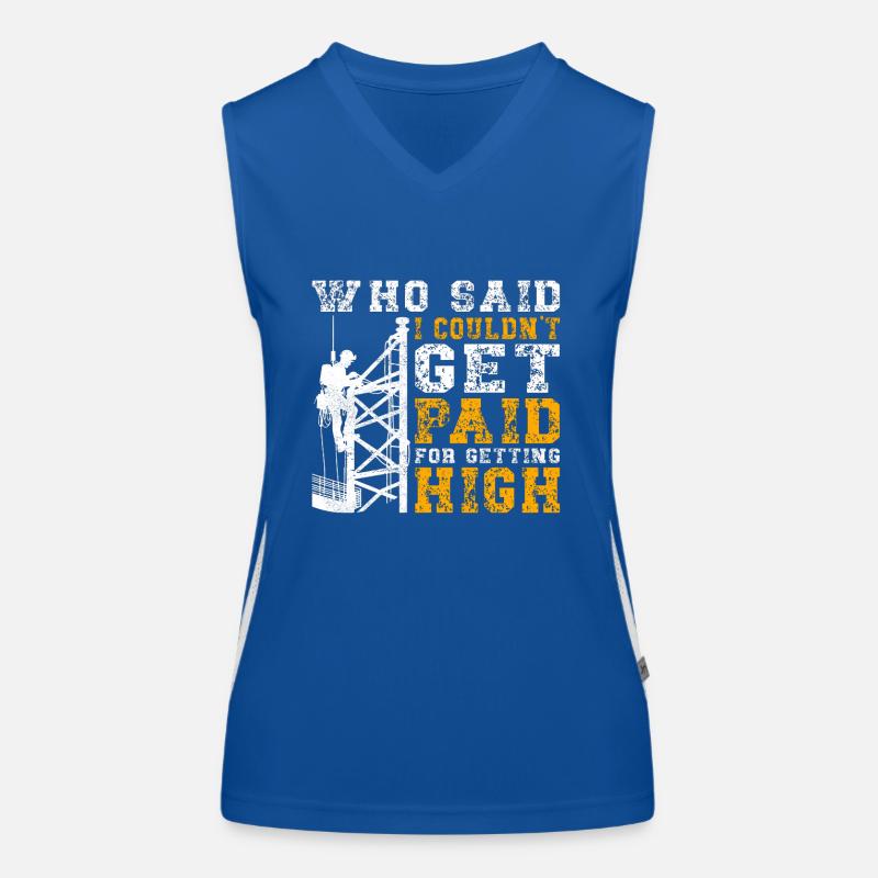Industriekletterer Tower Climber Industrieklettern Funktionelles Kontrast-Tank Top für Frauen