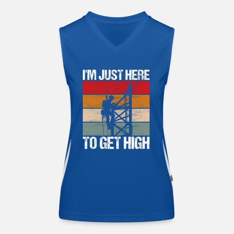 Industriekletterer Tower Climber Industrieklettern Funktionelles Kontrast-Tank Top für Frauen