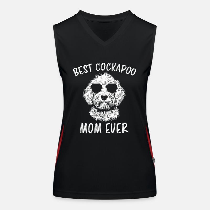 Cockapoo Spruch Mama Lustiges Cockapoo Geschenk Funktionelles Kontrast-Tank Top für Frauen