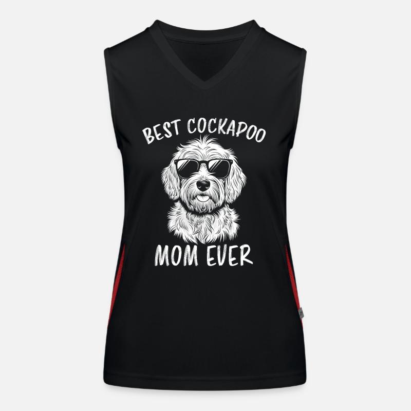 Cockapoo Spruch Mama Lustiges Cockapoo Geschenk Funktionelles Kontrast-Tank Top für Frauen