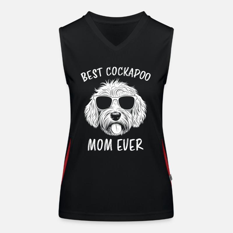 Cockapoo Spruch Mama Lustiges Cockapoo Geschenk Funktionelles Kontrast-Tank Top für Frauen
