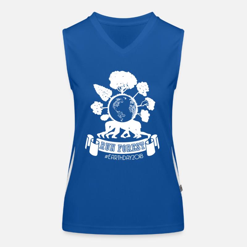 Earth Day Run Forest Earth Day Women's Functional Contrast Tank Top