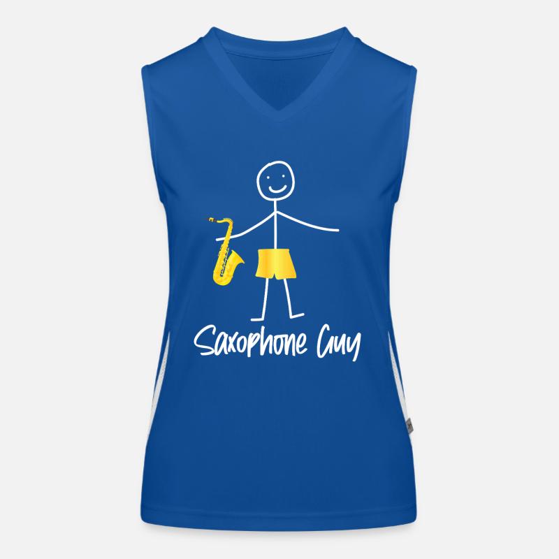 Saxophone Saxophone Guy Funktionelles Kontrast-Tank Top für Frauen