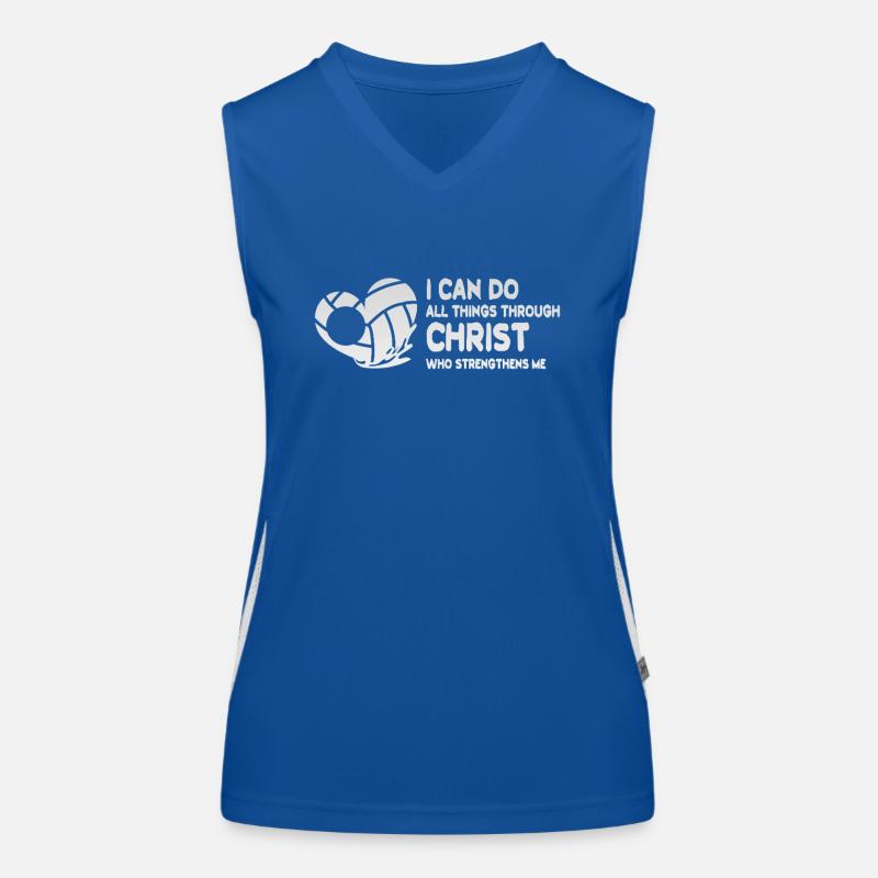 Mit Volleyball kann ich alles machen Funktionelles Kontrast-Tank Top für Frauen