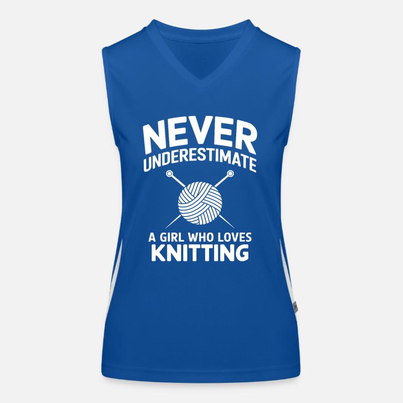 Knitting Saying Wool Funny Knitting Gift Women's Functional Contrast Tank Top