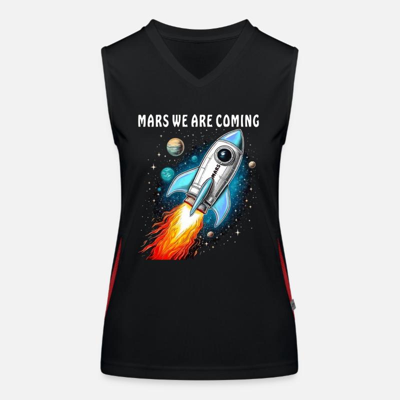 FUSÉE MARS NOUS ARRIVONS Débardeur respirant contrasté Femme