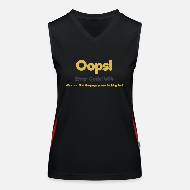 Lustiges 404-Fehlerseiten-Design Funny 404 Error Funktionelles Kontrast-Tank Top für Frauen