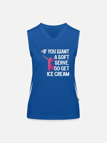Wenn Sie ein Softeis wollen, holen Sie sich Eis - Funktionelles Kontrast-Tank Top für Frauen - Royal/Weiß - Vorne