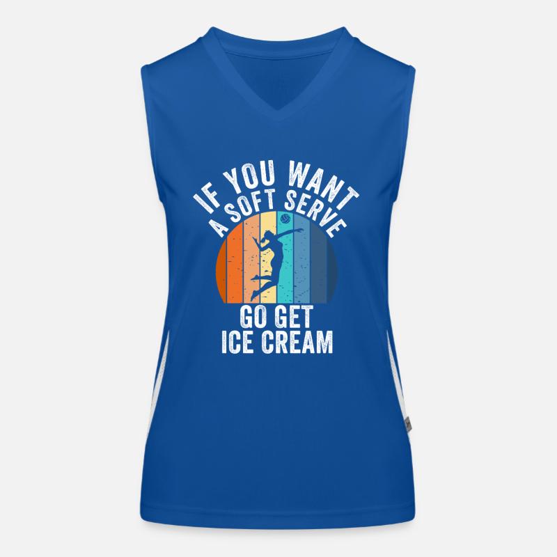 Wenn Sie ein Softeis wollen, holen Sie sich Eis Funktionelles Kontrast-Tank Top für Frauen