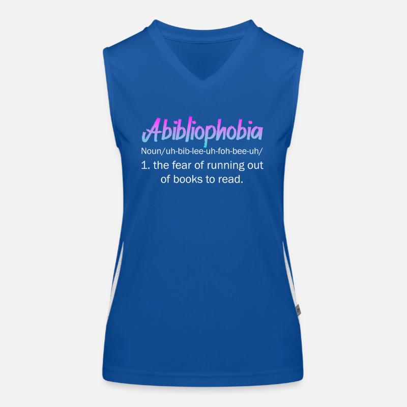 Abibliophobie Bücherwurm Lesebücher Funktionelles Kontrast-Tank Top für Frauen