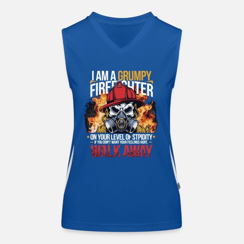 GRUMPY FIREFIGHTHER Women's Functional Contrast Tank Top