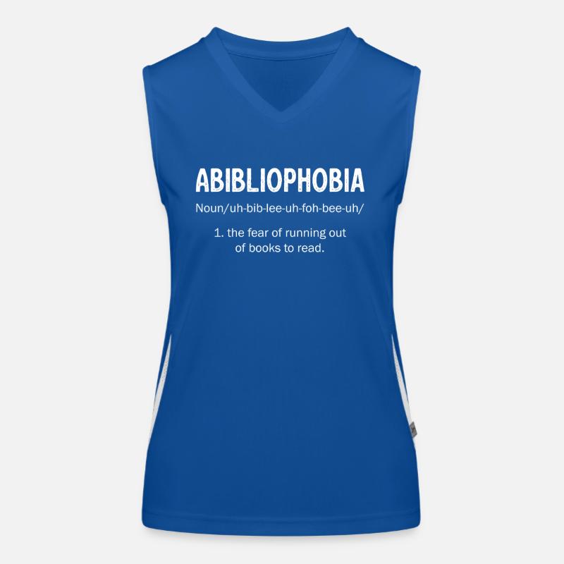 Abibliophobie Bücherwurm Lesebücher Funktionelles Kontrast-Tank Top für Frauen
