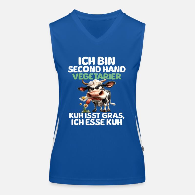 Second Hand Vegetarier Funktionelles Kontrast-Tank Top für Frauen