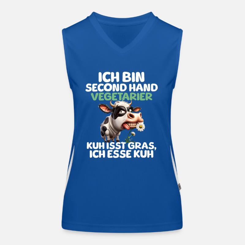 Second Hand Vegetarier Funktionelles Kontrast-Tank Top für Frauen