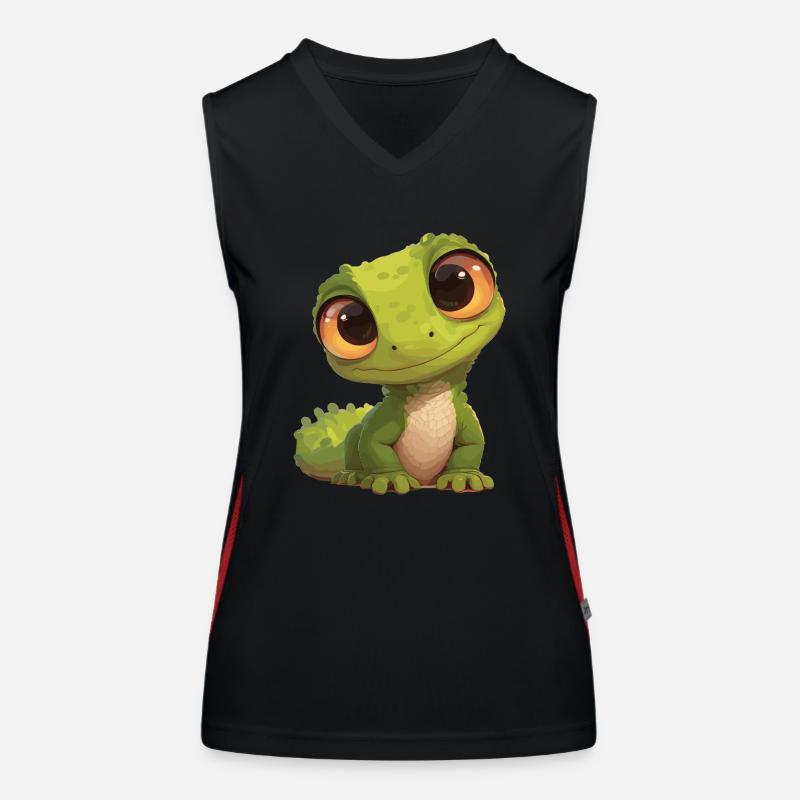 Eidechsen Eidechse Funktionelles Kontrast-Tank Top für Frauen