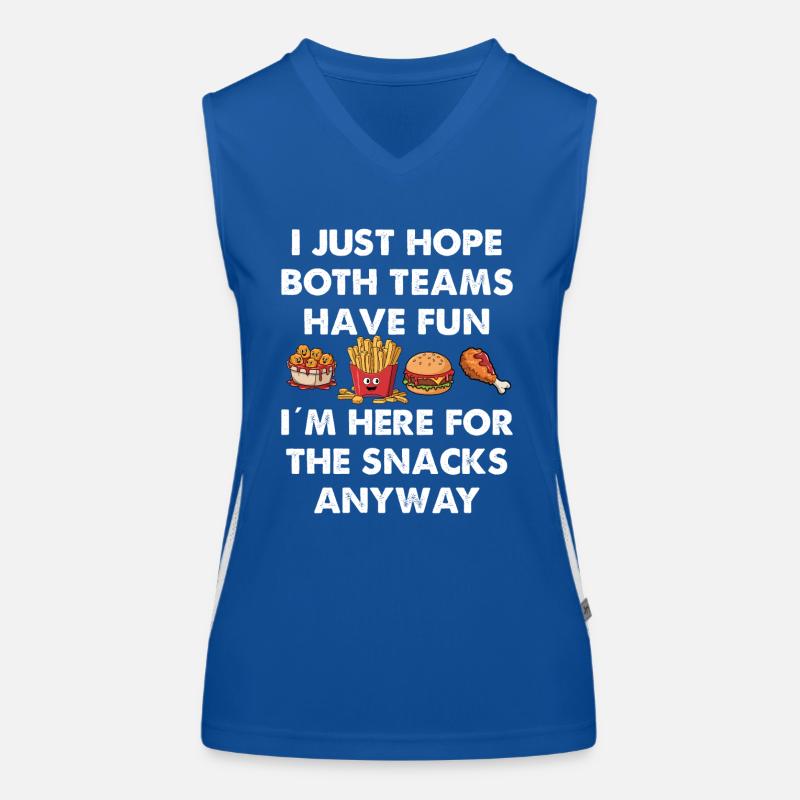 Just here for the snacks i hope both have fun Women's Functional Contrast Tank Top
