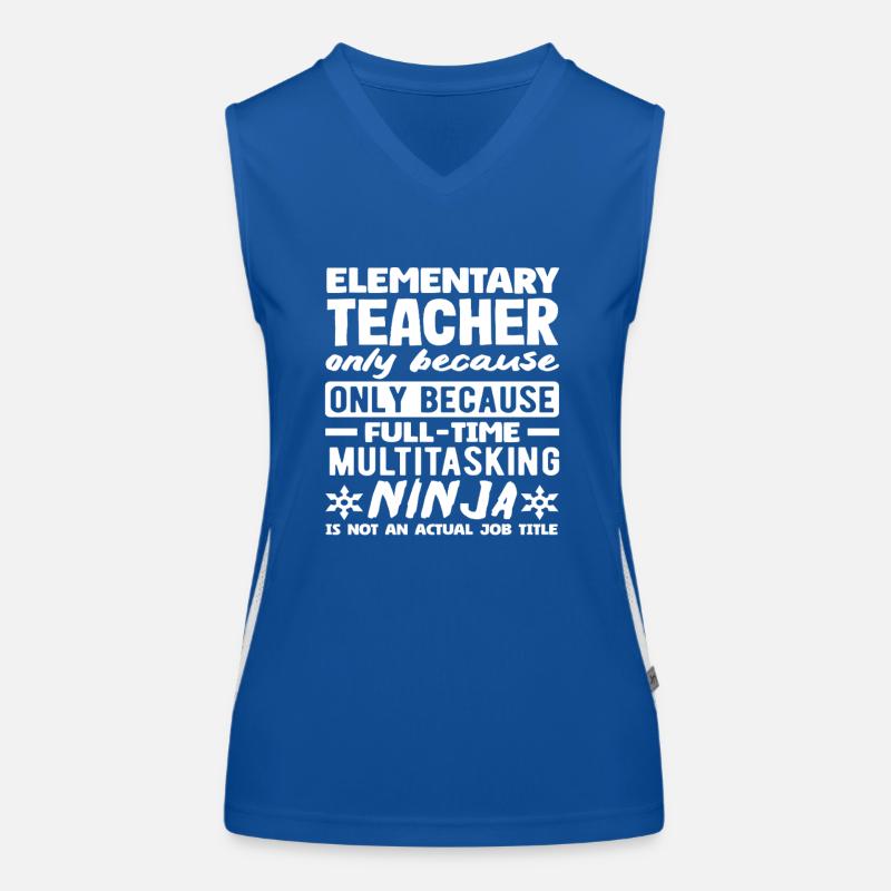 Elementary School Teacher Multitasking Ninja Full-time Women's Functional Contrast Tank Top