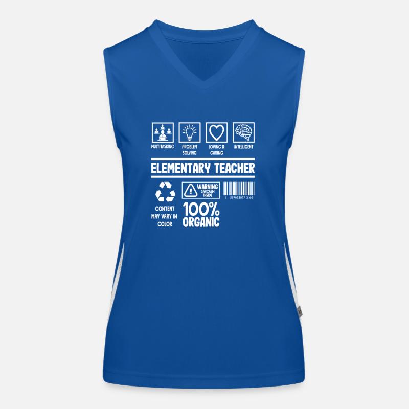 Elementary School Teacher Multitasking Problem Solving Women's Functional Contrast Tank Top