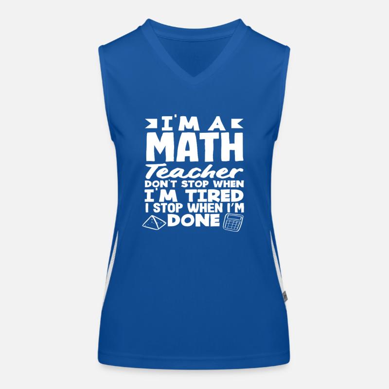 Math Teacher Math Gift Women's Functional Contrast Tank Top