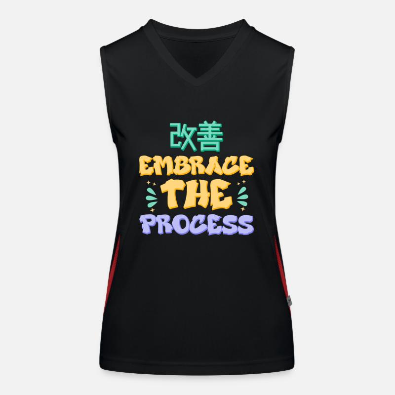 Japanese Kaizen Embrace The Process Women's Functional Contrast Tank Top