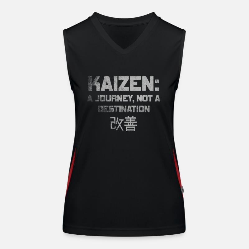 Kaizen A Journey Not A Destination Women's Functional Contrast Tank Top
