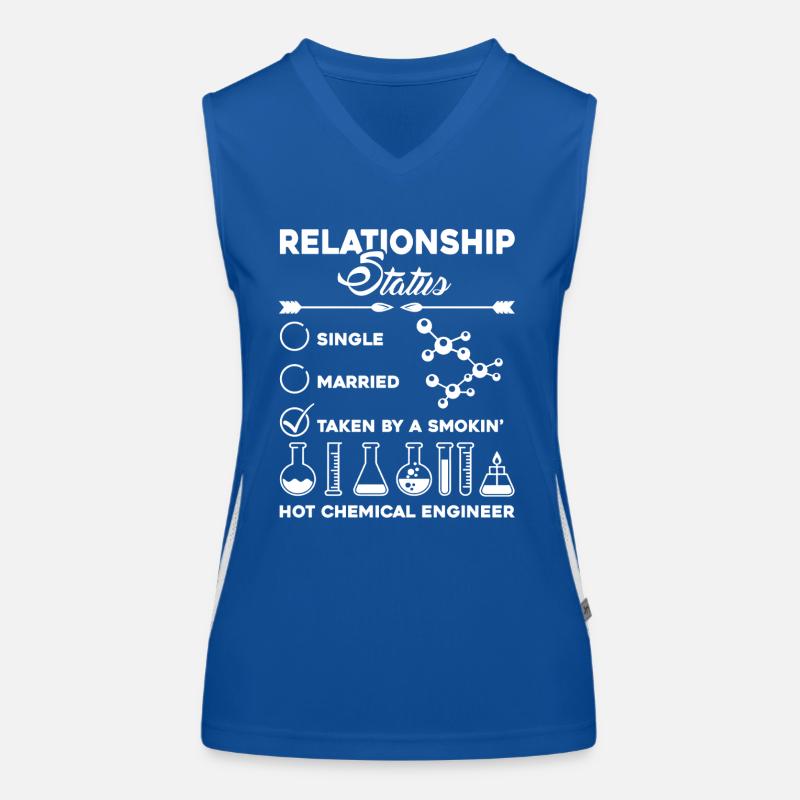 Chemical Technician Relationship Status Women's Functional Contrast Tank Top