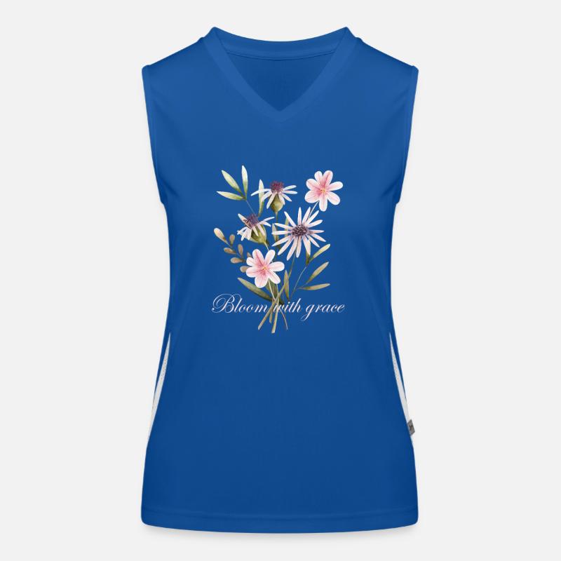 Floraison avec grâce florale Débardeur respirant contrasté Femme