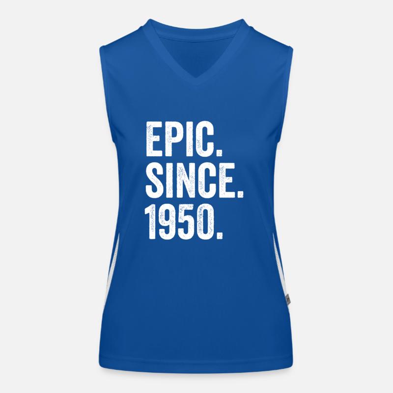 Epic Since 1950 Birth Year Birthday Women's Functional Contrast Tank Top