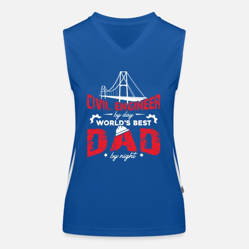 Civil Engineer Civil Engineer Dad Women's Functional Contrast Tank Top
