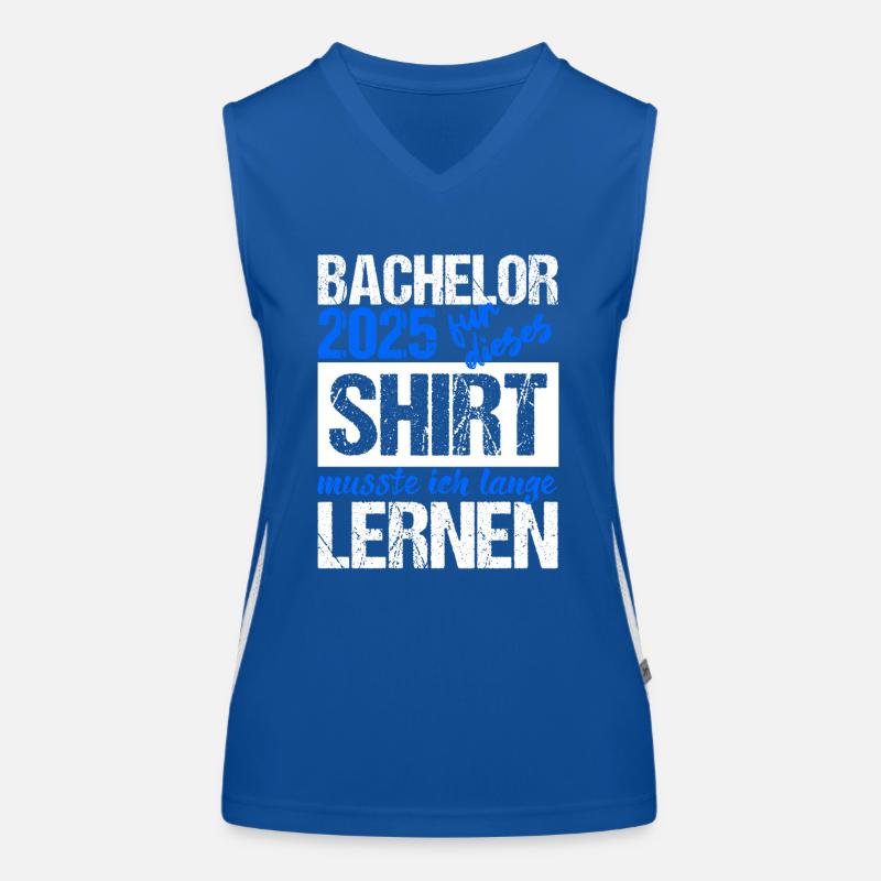 Bachelor 2025 Genug Gelernt Geschenk Student Uni Funktionelles Kontrast-Tank Top für Frauen