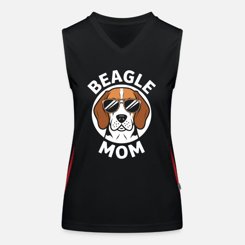 Beagle Mama Hund Mutter Lustiges Beagle Geschenk Funktionelles Kontrast-Tank Top für Frauen