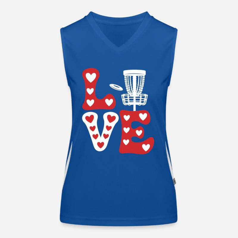 Discgolf Spruch Sport Lustiges Discgolf Geschenk Funktionelles Kontrast-Tank Top für Frauen