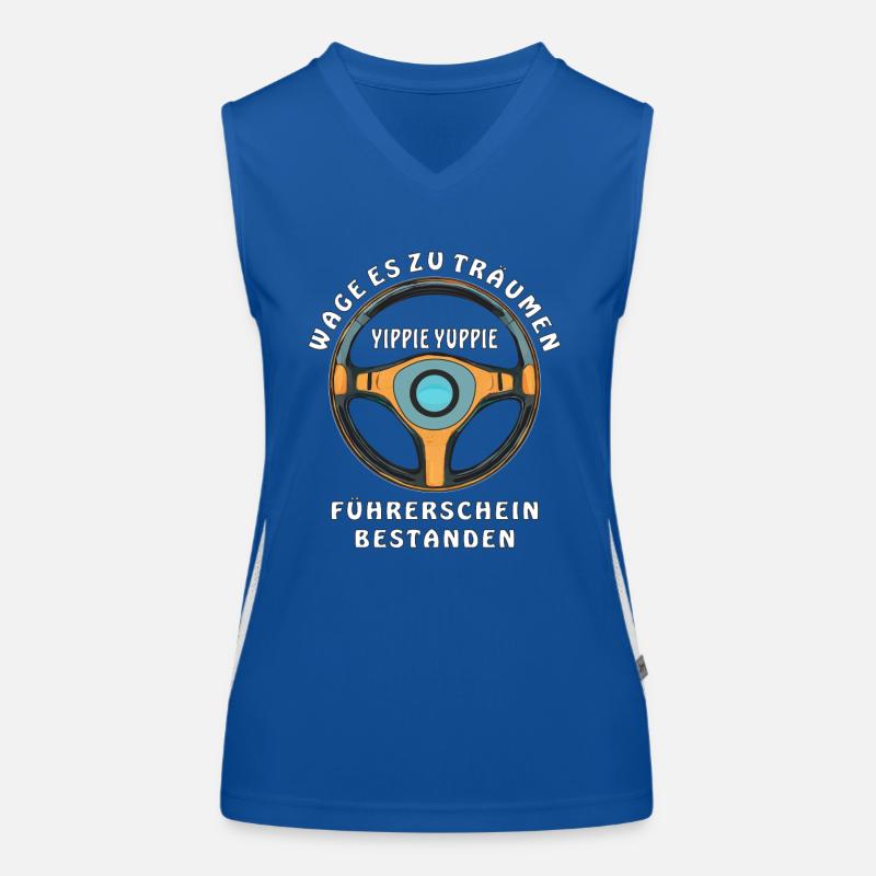 FÜHRERSCHEIN BESTANDEN Funktionelles Kontrast-Tank Top für Frauen