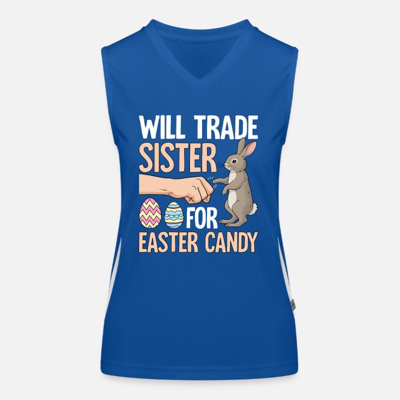 Will Trade Sister For Easter Candy Women's Functional Contrast Tank Top