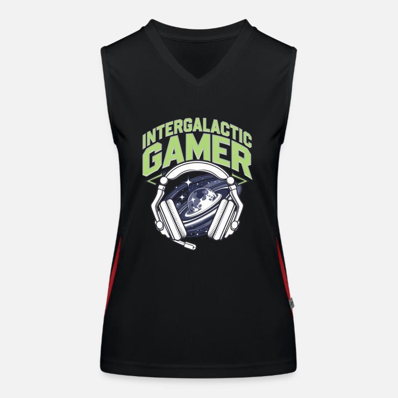 Space-themed players Cosmic Gaming Sci-fi Women's Functional Contrast Tank Top