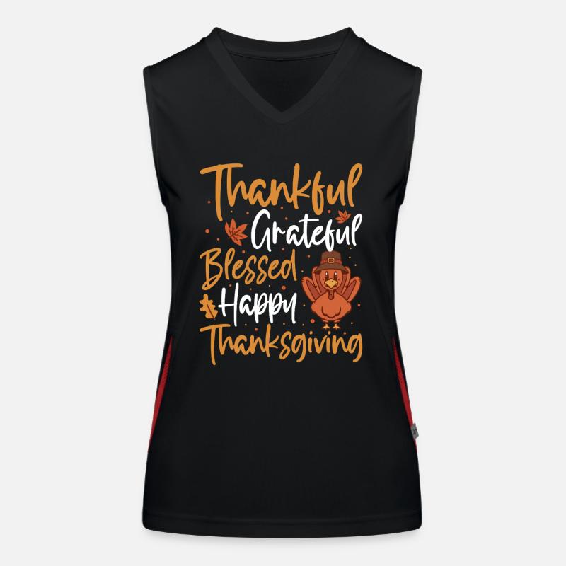 Trruthahn Thanksgiving Conception drôle Débardeur respirant contrasté Femme