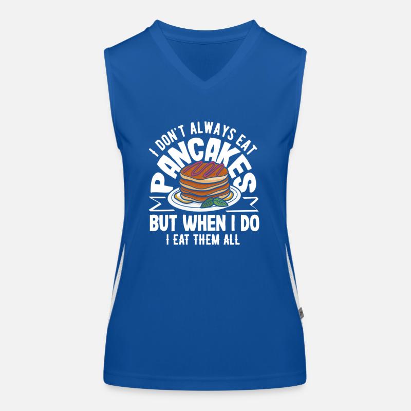 Pancakes Ich Esse Sie Alle Immer Funktionelles Kontrast-Tank Top für Frauen